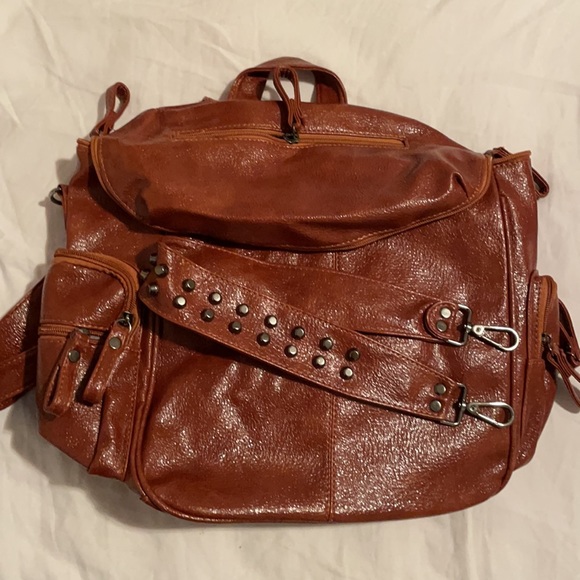 PU Leather Rivet Backpack - Picture 11 of 12